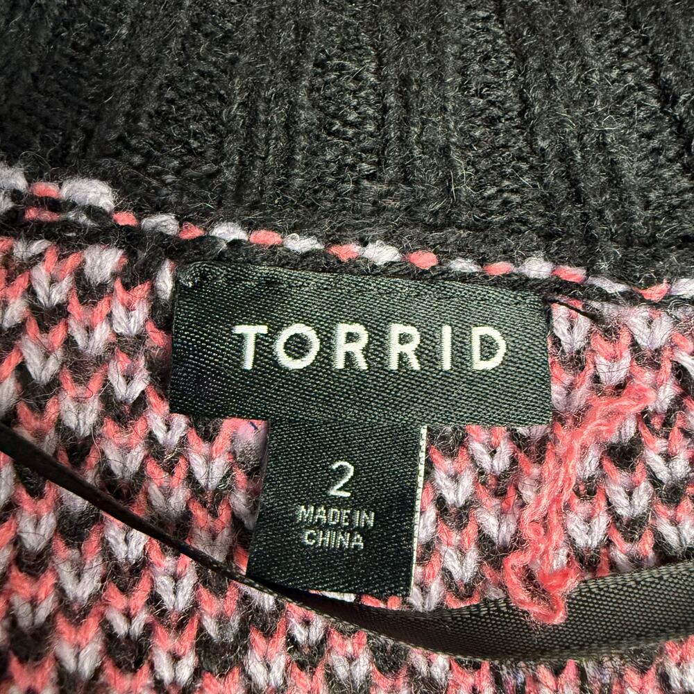 Torrid Open Front All Over Lip Print Drop Shoulde… - image 4